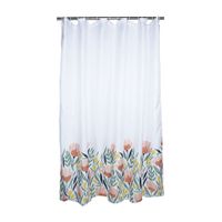 Cortina de Baño con Aros Orange 180x180cm Poly Agata