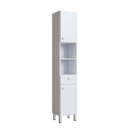 Mueble auxiliar de baño Viena 2 Puertas 1 Cajón Blanco Orange