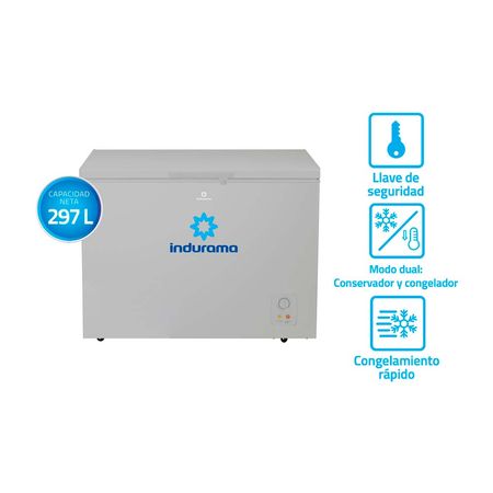 Congeladora Indurama 297 litros Ci-320 Gris