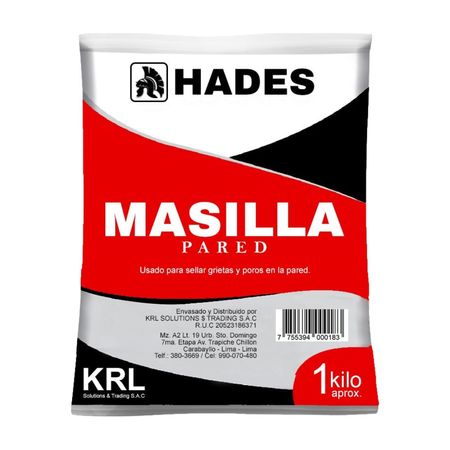 Masilla para pared 1kg Hades