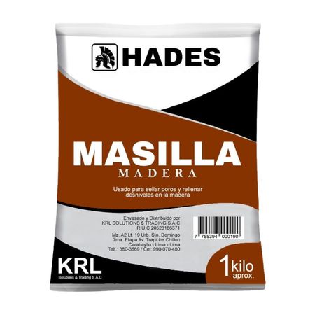 Masilla para madera 1kg Hades