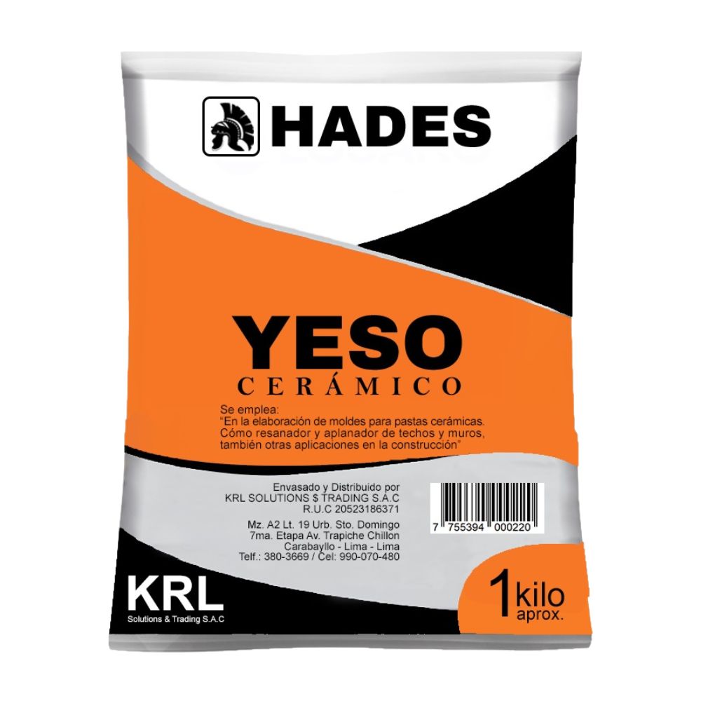 Yeso Cerámico Hades 1kg para Construcción y Artesanía