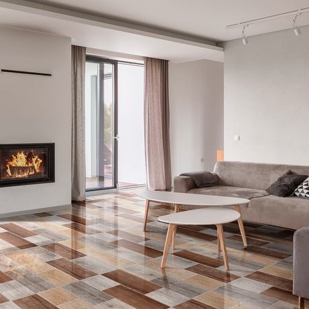 Piso Maderado Olmo Mix Gris 60x60 1.80m2 Celima