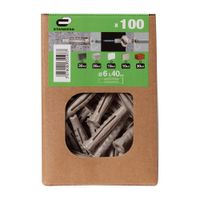 Tarugo Nylon 6x40mm Standers Juego de 100 Unidades