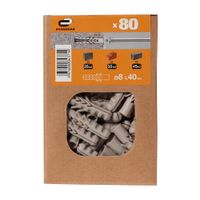 Tarugo Nylon 8x40mm Standers Juego de 80 Unidades