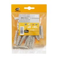 Tarugo Nylon 8x40mm Standers Juego de 25 Unidades