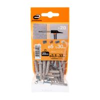 Tornillo + Tarugo 5x30mm x 20 unidades Standers