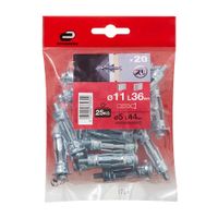 Tornillo + tarugo 11x36mm x 20und Standers