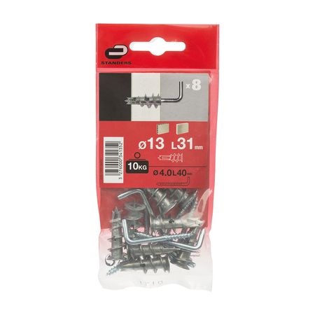 Alcayata 13x31mm x 8 unidades Standers