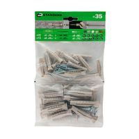 Set tornillo + tarugo 6x40mm x 20und & 8x50mm x 15und Standers
