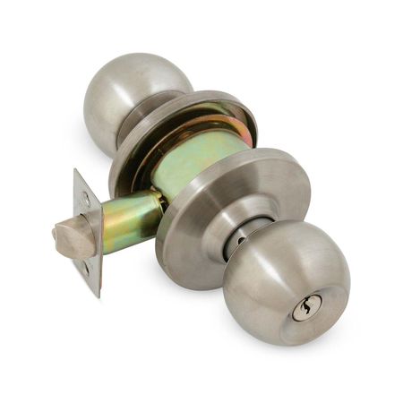 Cerradura de Dormitorio Forte Acero Inoxidable Plata 60 mm