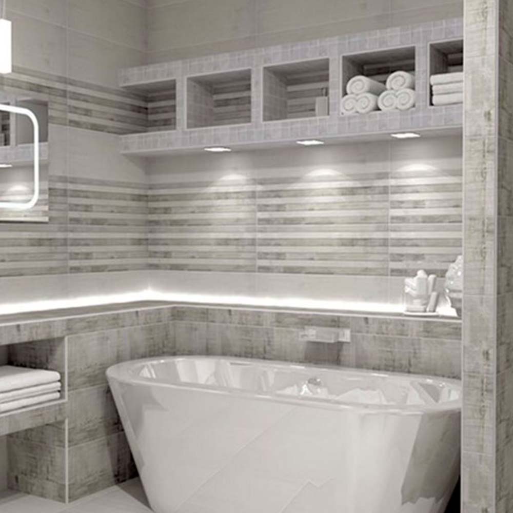 Piso graficado Anduin Mosaic Mate 25x75cm 1.31m2 Klipen