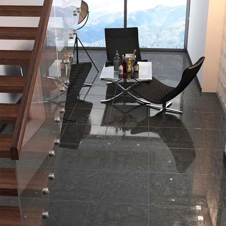 Piso Porcelanato Always Nero 60x60 1.44m2 Klipen