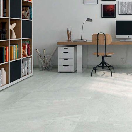 Piso Porcelanato Johnstone White Brillo 25x75cm 1.31m2