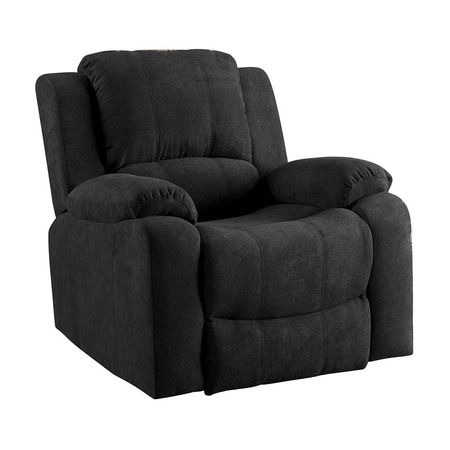 Sillón Reclinable Microfibra 1 Cuerpo Negro Orange