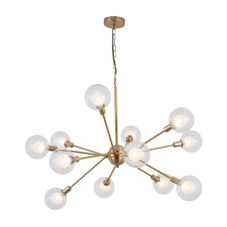 Lámpara Colgante Moderna Luminika Protone G9 x 12 en Oro de Metal/Vidrio