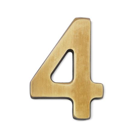 Número 4 de bronce