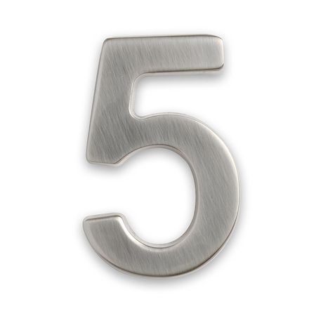 Número 5  en níquel mate