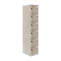 Casillero Maletek Modelo LP106 Gris de Metal con 6 Puertas