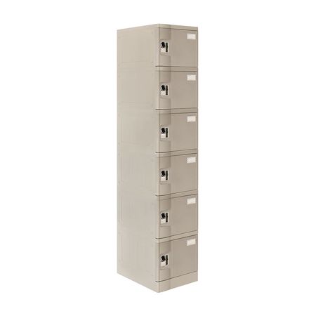 Casillero Maletek Modelo LP106 Gris de Metal con 6 Puertas