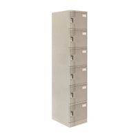 Casillero Maletek Modelo Locker Gris de 6 Puertas