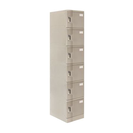 Casillero Maletek Modelo Locker Gris de 6 Puertas