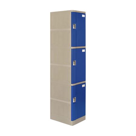 Casillero Maletek Locker Abs Lp103 Azul de 3 Puertas