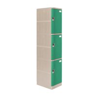 Casillero Maletek Modelo LP103 Verde de Metal con 3 Puertas