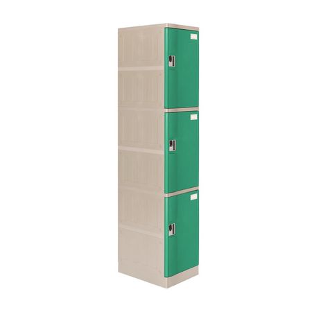 Casillero Maletek Modelo LP103 Verde de Metal con 3 Puertas