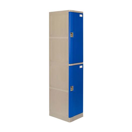 Casillero Metal Maletek Modelo Locker Azul de 2 Puertas