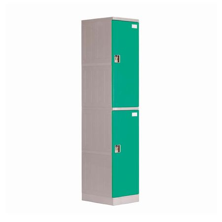 Casillero Maletek Modelo Locker Verde de Metal con Llave Doble Pin