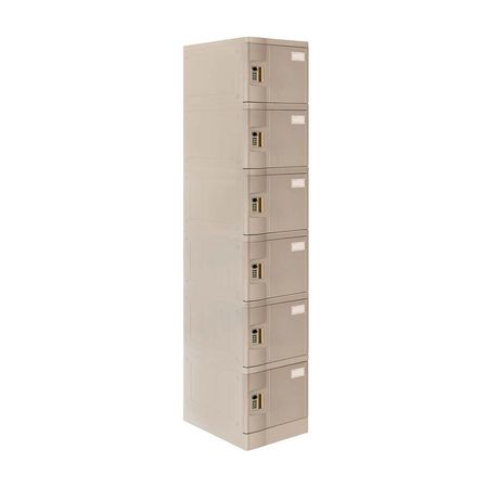 Casillero Maletek Locker Abs LP106 Gris de 6 Puertas
