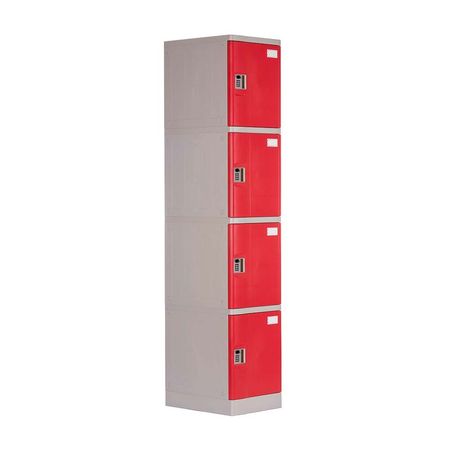 Locker Abs Lp104 Clave 4 dígitos Rojo Maletek