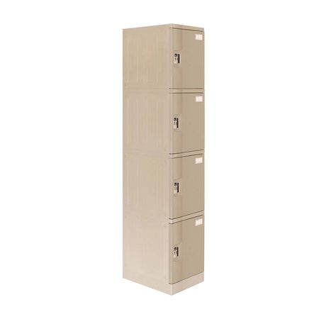 Casillero Maletek Modelo Locker Gris de Metal con 4 Puertas