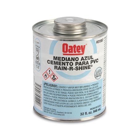 Pegamento Oatey RainRShine 32 Oz Azul para Tuberías de PVC