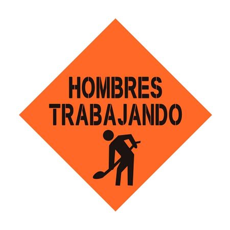 Cartel Hombres Trabajando 60x60cm