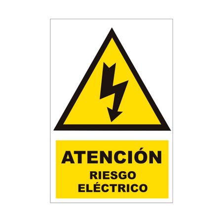 Señal de Riesgo Eléctrico con Base 20x30cm