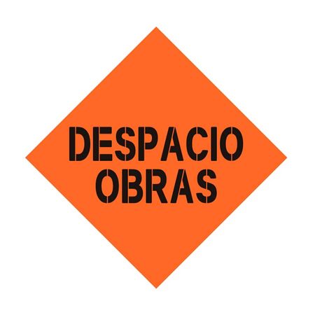 Cartel Despacio Obras 60x60cm