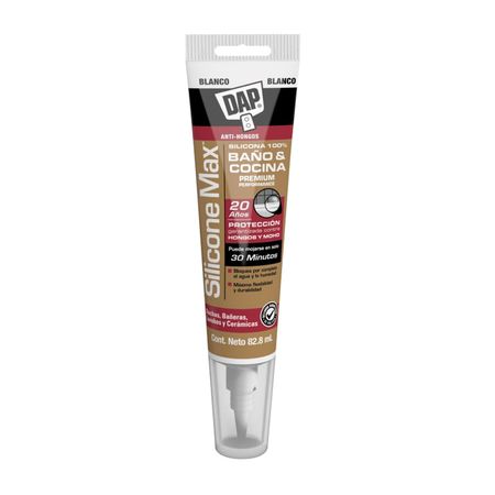 Silicona sellador antihongos premium tubo Blanco Dap