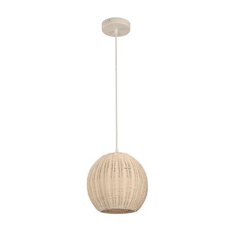 Lámpara Colgante 1 luz E27 40w Blanco Ikelite - Moderna