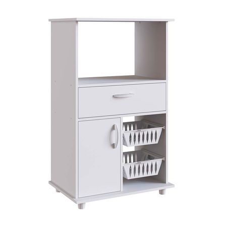 Mueble multiuso para microondas Dalia MDP 1 Puerta + Cajón Blanco Orange