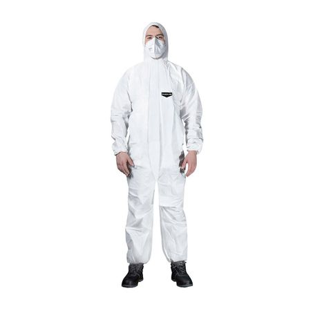 Buzo Descartable Macroguard Blanco Talla L Clute