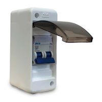 Interruptor Termomagnético Sica 32A + Tablero 2 Polos Blanco