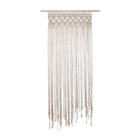 Cortina de macrame Verano color Beige 90cm x 200cm Orange