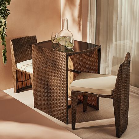 Set de terraza Tobelo mesa + 2 butacas Orange