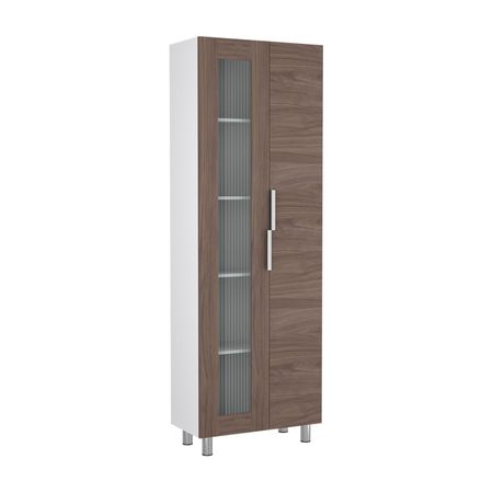 Mueble Alacena Fendi - Blanco Marquez / Castaño Tuhome