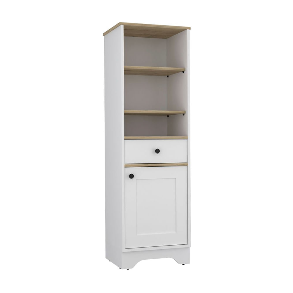 Mueble Auxiliar Tuhome Urano 1 Puerta 1 Cajón Blanco/Beige