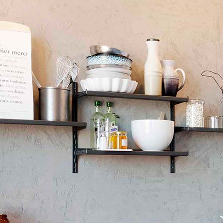 Repisa Graduable Ducasse Negro de Acero 60x50cm