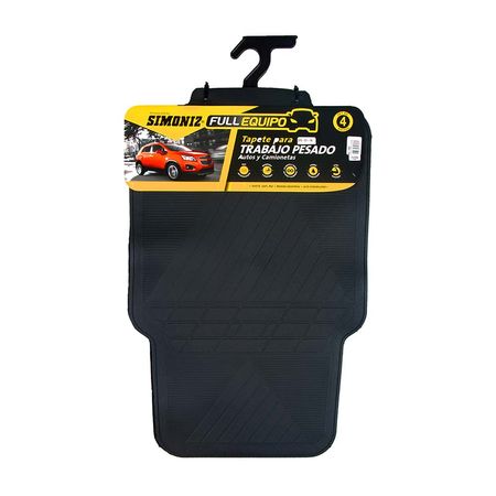 Set de Alfombras de Caucho Simoniz 4 Piezas Negro