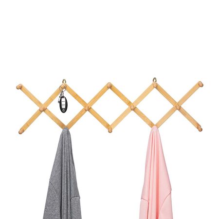 Perchero de Pared Bambú Orange Modelo Bambú Natural 10 Ganchos Beige